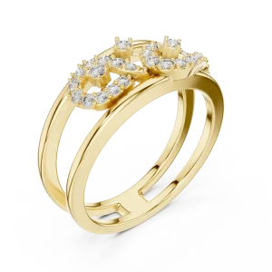 Infinite Silhouette Pavé-Set Round Cut Statement Ring