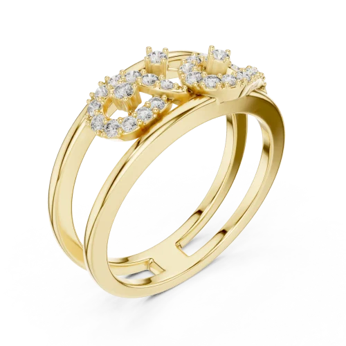 Infinite Silhouette Pavé-Set Round Cut Statement Ring