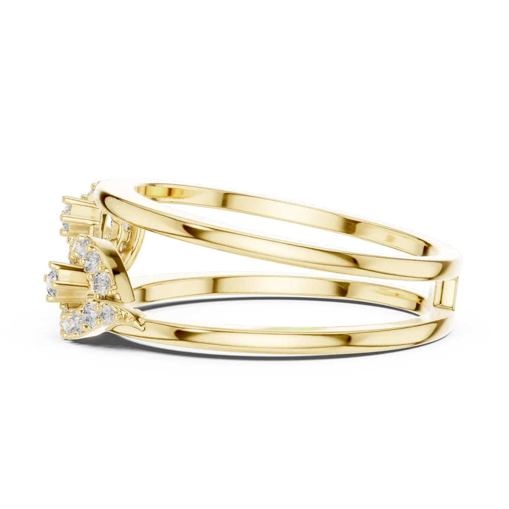 Infinite Silhouette Pavé-Set Round Cut Statement Ring - Image 4