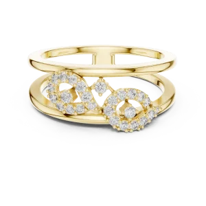 Infinite Silhouette Pavé-Set Round Cut Statement Ring - Image 2