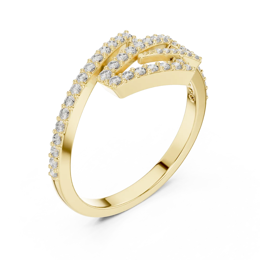 Discover the perfect blend of architectural design and fire with our pavé-set DIAMEUR lab-grown diamond ring. Shop this modern classic beauty today.