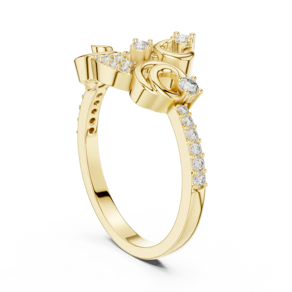 Infinite Spirals Round Brilliant Pavé-Set Cocktail Ring - Image 3