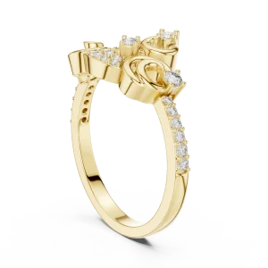 Infinite Spirals Round Brilliant Pavé-Set Cocktail Ring - Image 3