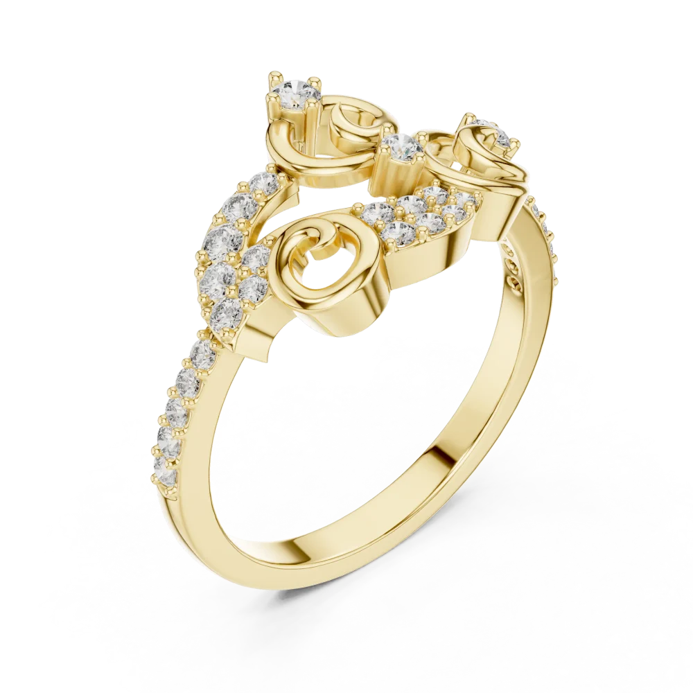 Experience modern elegance with this fluid, swirl-inspired cocktail ring, featuring brilliant lab-grown DIAMEUR diamonds. Shop this artisan piece today.