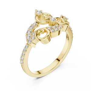 Infinite Spirals Round Brilliant Pavé-Set Cocktail Ring