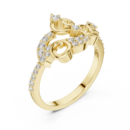 Infinite Spirals Round Brilliant Pavé-Set Cocktail Ring