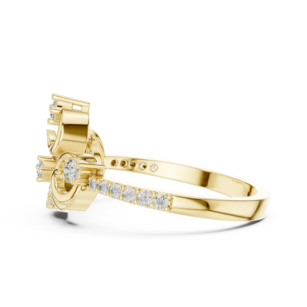 Infinite Spirals Round Brilliant Pavé-Set Cocktail Ring - Image 4