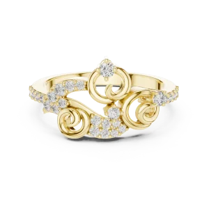 Infinite Spirals Round Brilliant Pavé-Set Cocktail Ring - Image 2