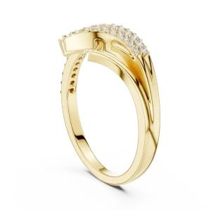 Architectural Round Pavé-Set Geometric Fashion Ring - Image 3