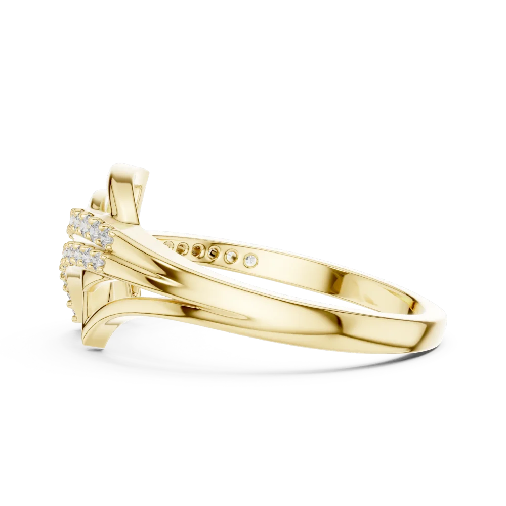 Architectural Round Pavé-Set Geometric Fashion Ring - Image 4