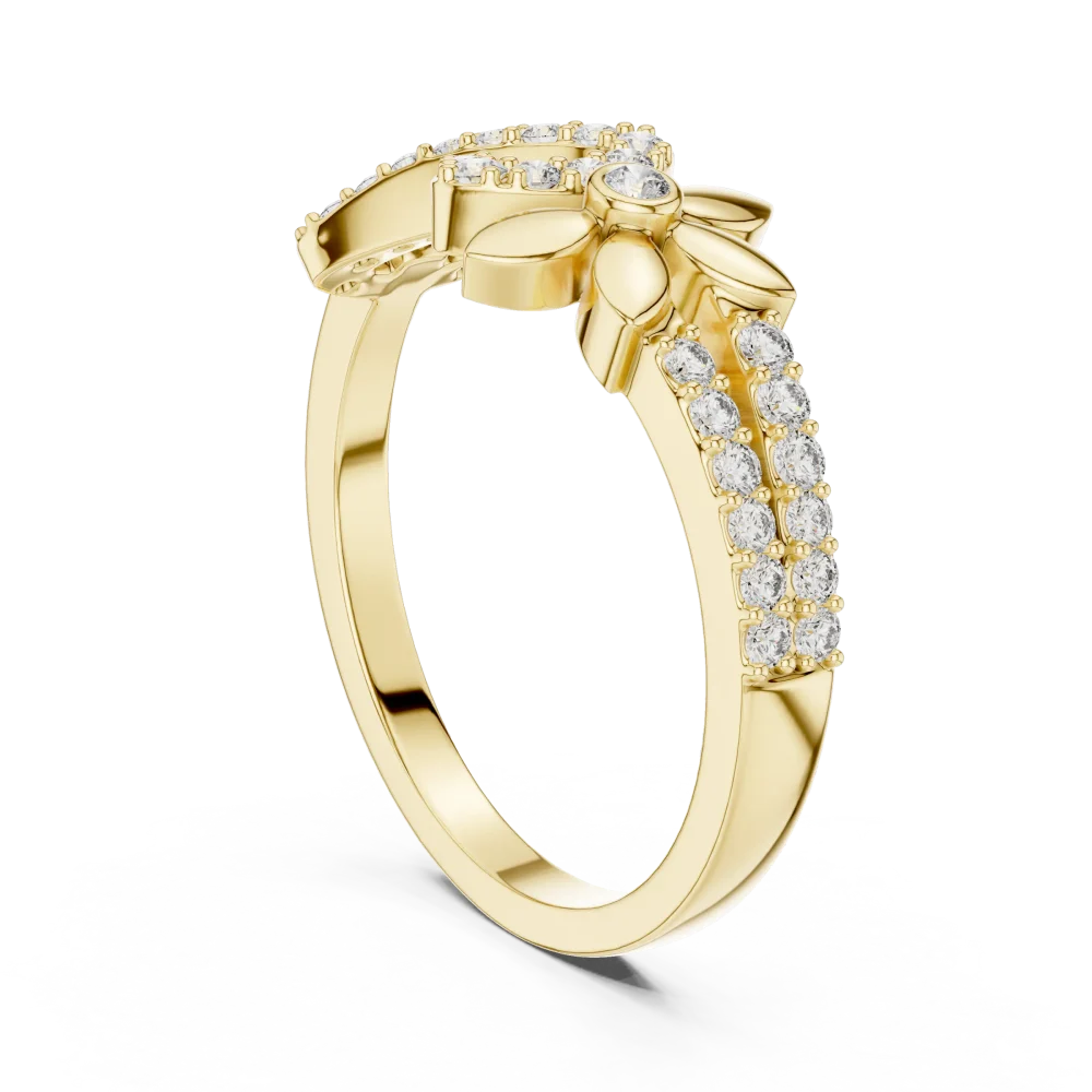 Infinite Bloom Pavé-Set Round Diamond Statement Ring - Image 3