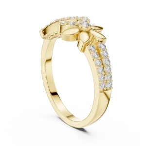 Infinite Bloom Pavé-Set Round Diamond Statement Ring - Image 3