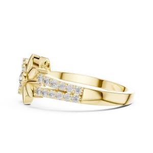 Infinite Bloom Pavé-Set Round Diamond Statement Ring - Image 4