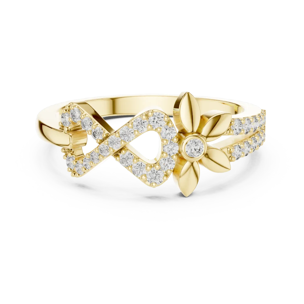 Infinite Bloom Pavé-Set Round Diamond Statement Ring - Image 2