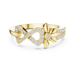 Infinite Bloom Pavé-Set Round Diamond Statement Ring - Image 2