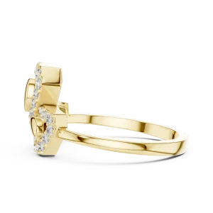 Symmetry Radiant Round Pavé Silhouette Cocktail Ring - Image 4