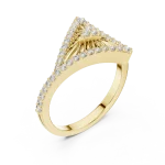 Symmetry Geometric Pavé-Set Round Brilliant Cocktail Ring