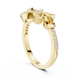 Ethereal Luminary Round Brilliant Pavé-Set Cocktail Ring - Image 3