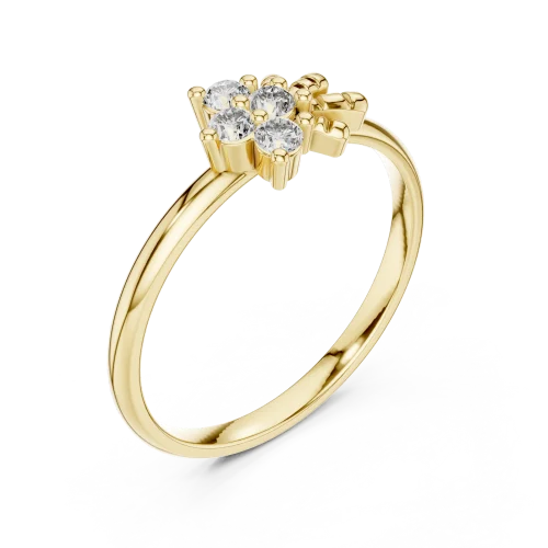 Luminary Round Brilliant Cluster Statement Ring