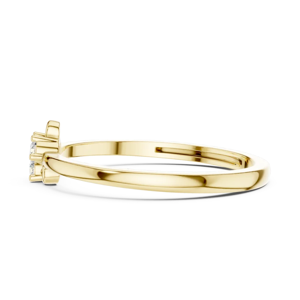 Ethereal Round Brilliant Three-Stone Cluster Petite Ring - Image 4