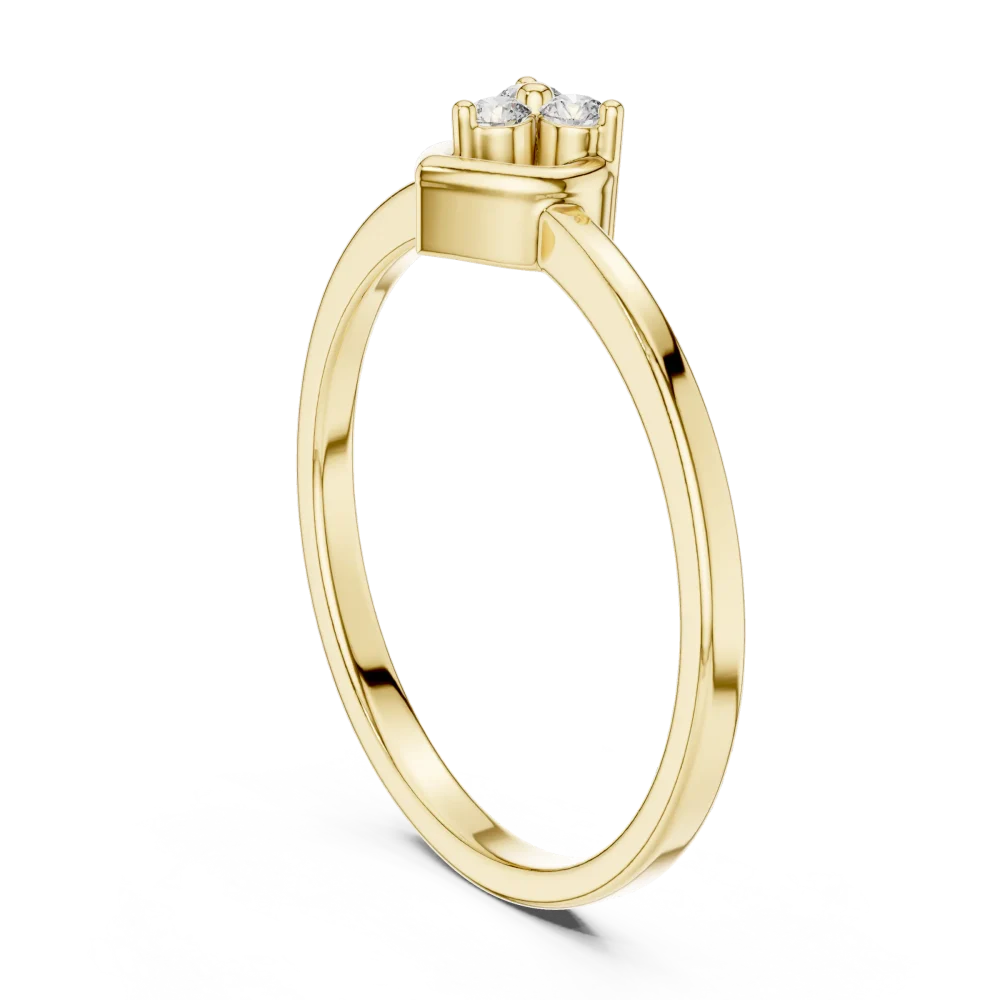 Ethereal Round Brilliant Trio Cluster Statement Ring - Image 3