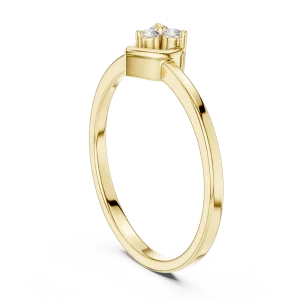 Ethereal Round Brilliant Trio Cluster Statement Ring - Image 3