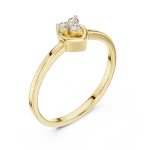 Ethereal Round Brilliant Trio Cluster Statement Ring