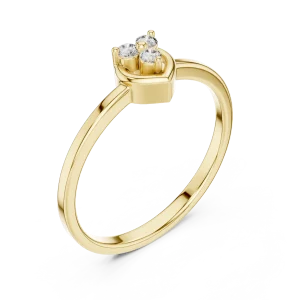 Ethereal Round Brilliant Trio Cluster Statement Ring