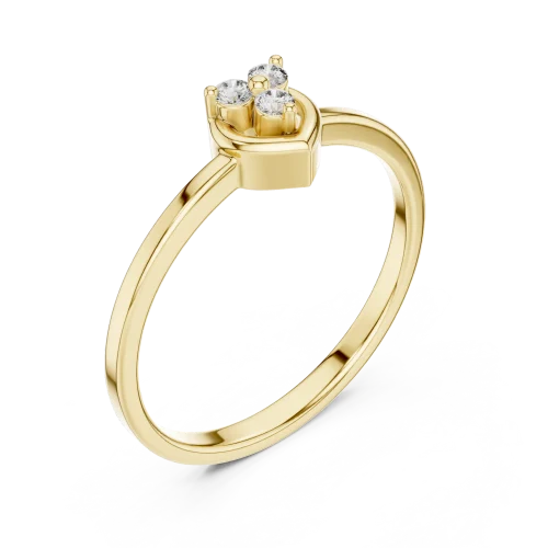 Ethereal Round Brilliant Trio Cluster Statement Ring
