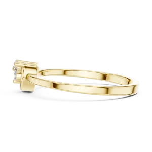 Ethereal Round Brilliant Trio Cluster Statement Ring - Image 4