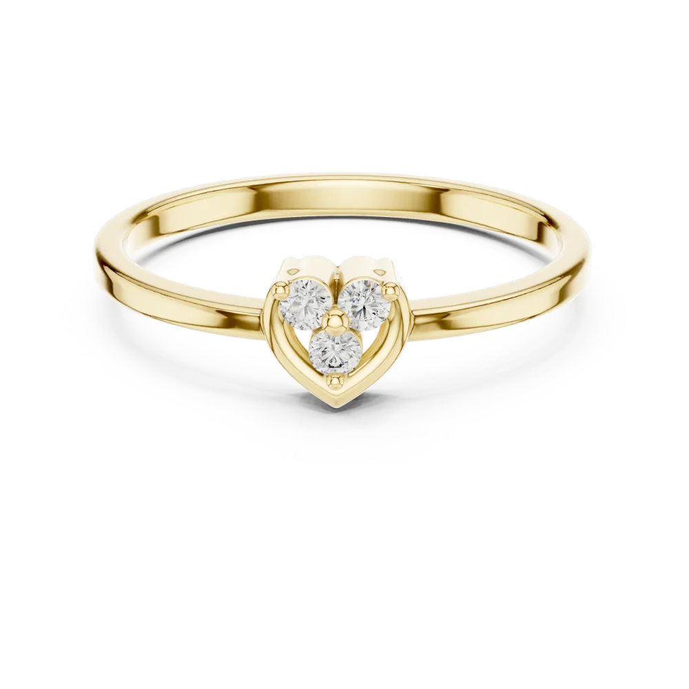Ethereal Round Brilliant Trio Cluster Statement Ring - Image 2