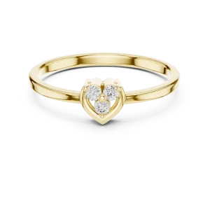 Ethereal Round Brilliant Trio Cluster Statement Ring - Image 2