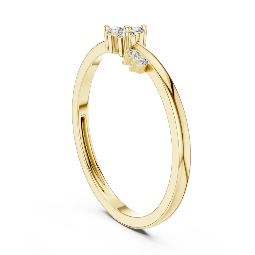 Luminary Round Brilliant Cluster Architecural Statement Ring - Image 3