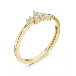 Luminary Round Brilliant Cluster Architecural Statement Ring