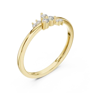 Luminary Round Brilliant Cluster Architecural Statement Ring