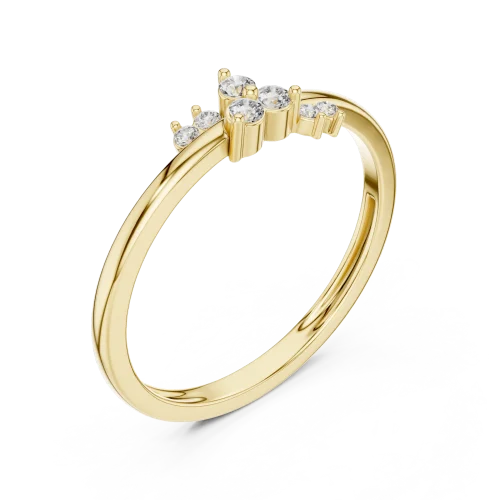 Luminary Round Brilliant Cluster Architecural Statement Ring