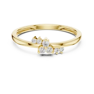 Luminary Round Brilliant Cluster Architecural Statement Ring - Image 2
