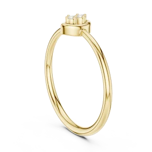 Symmetry Round Brilliant Duo-Stone Solitaire Ring - Image 3