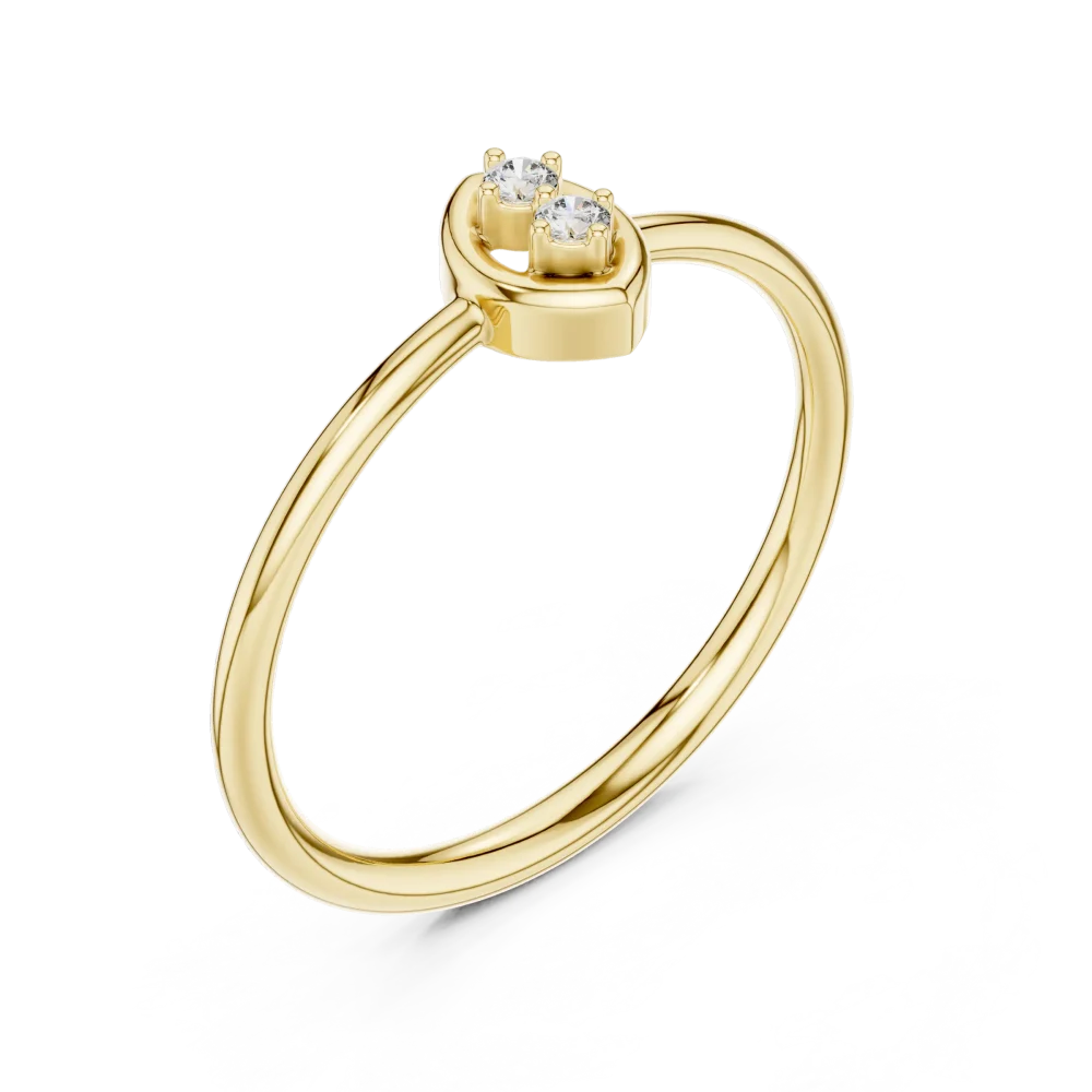 Discover the radiant brilliance of our dual round DIAMEUR diamond ring. A modern classic silhouette designed for luxury. Shop this timeless piece now.