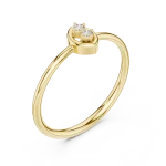 Symmetry Round Brilliant Duo-Stone Solitaire Ring