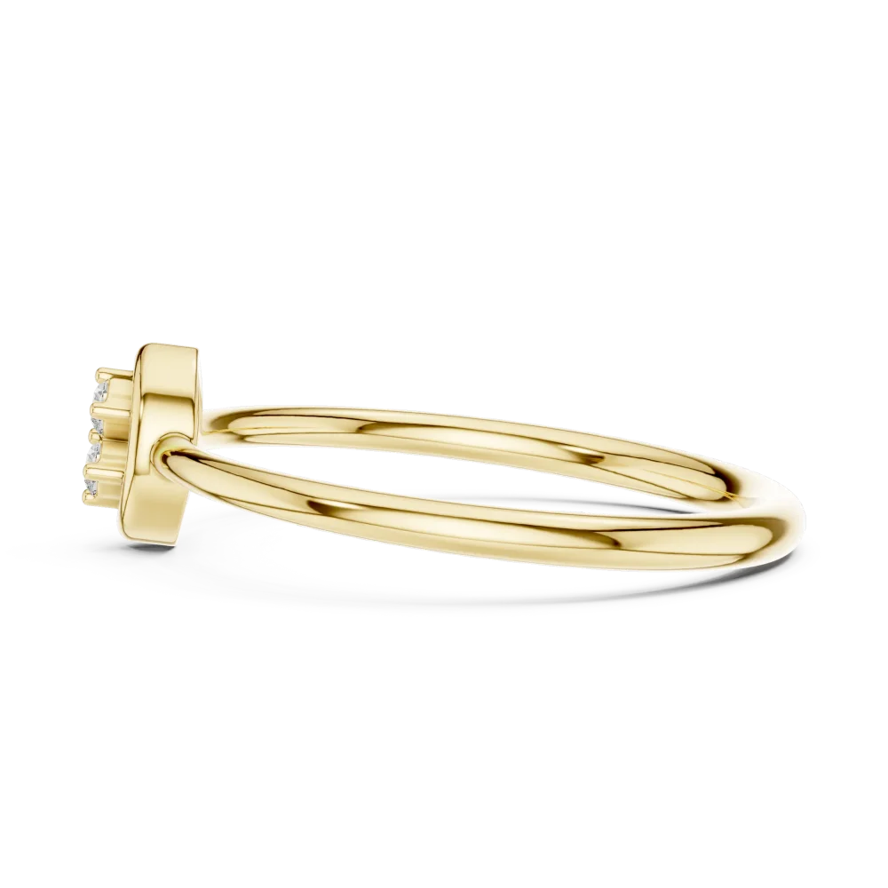 Symmetry Round Brilliant Duo-Stone Solitaire Ring - Image 4