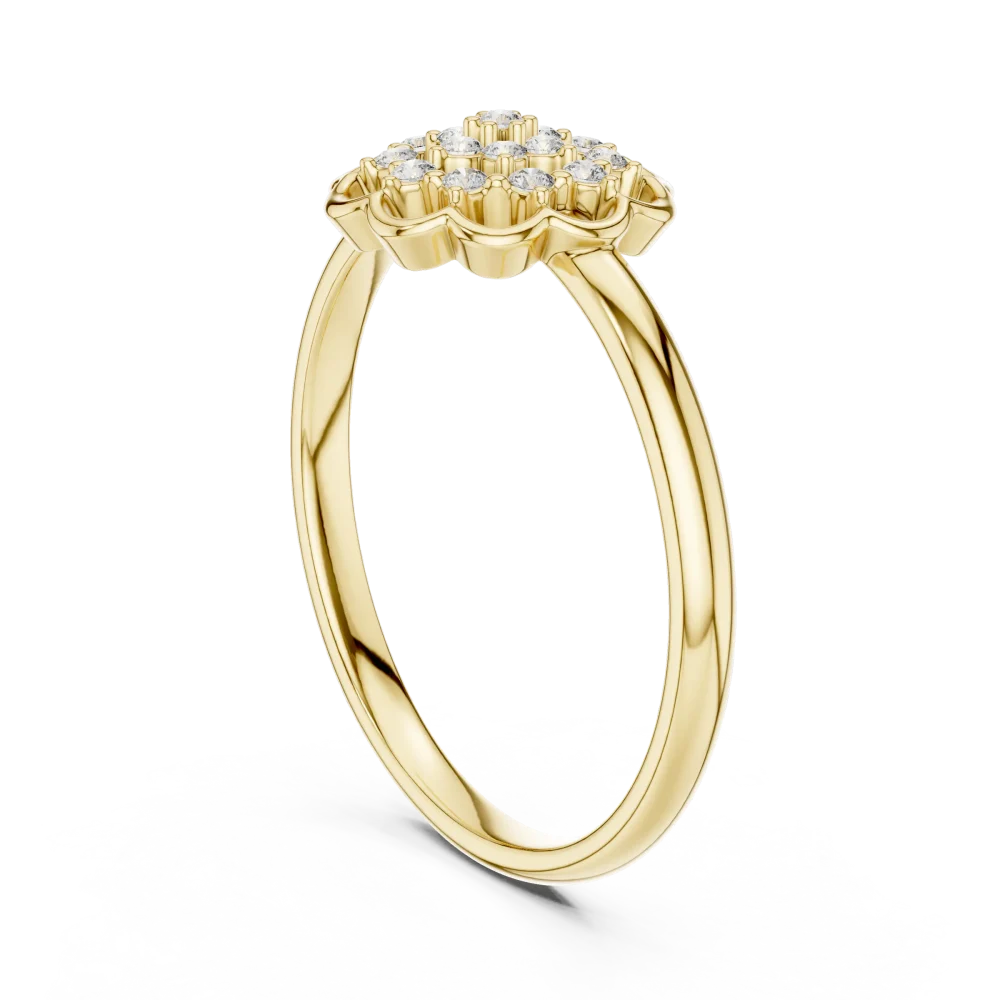 Luminary Round Cluster Floral Statement Ring - Image 3