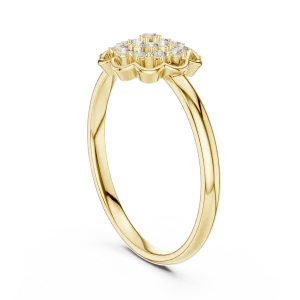 Luminary Round Cluster Floral Statement Ring - Image 3