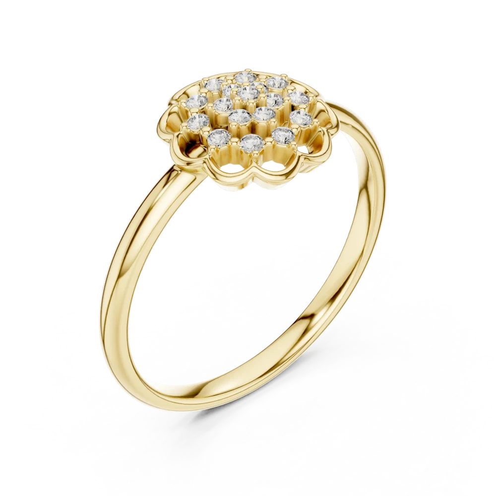 Discover the radiant allure of this floral-inspired cluster ring, featuring brilliant DIAMEUR lab-grown diamonds. Elevate your style and shop now.