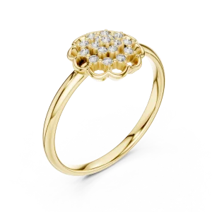 Luminary Round Cluster Floral Statement Ring