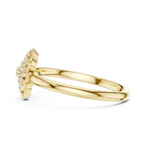 Luminary Round Cluster Floral Statement Ring - Image 4