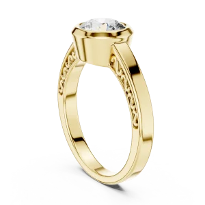Luminary Round Brilliant Bezel-Set Modern Classic Solitaire Ring - Image 3