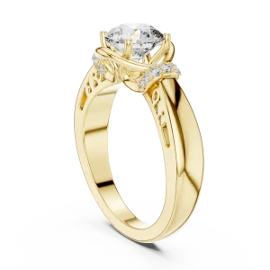 Ethereal Luminary Round Brilliant Split-Shank Solitaire Ring - Image 3