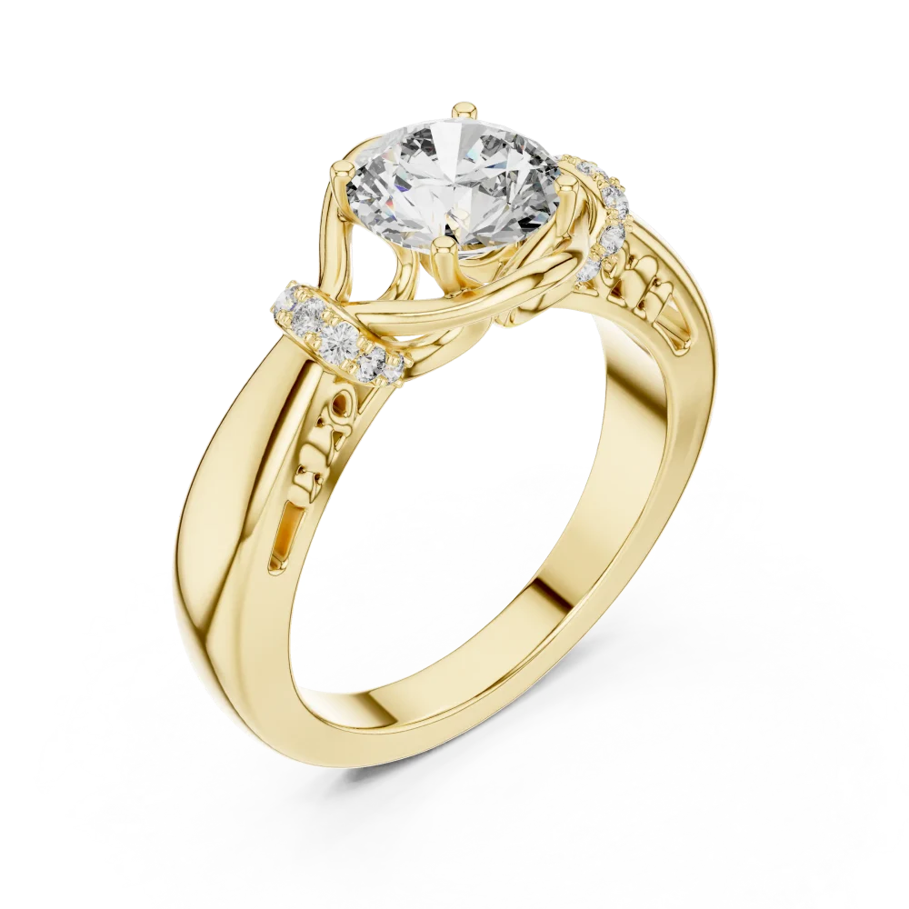 Discover the Ethereal Luminary Solitaire Ring, featuring a brilliant-cut DIAMEUR diamond in a sleek setting. Elevate your collection with luxury today.
