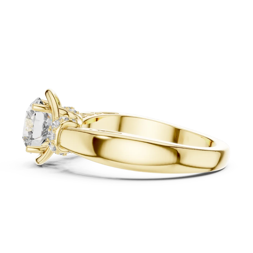 Ethereal Luminary Round Brilliant Split-Shank Solitaire Ring - Image 4